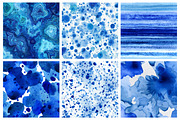Blue Ink Watercolor Digital Paper, an Illustration by RobertsArt (Thumbnail 6 of 7)