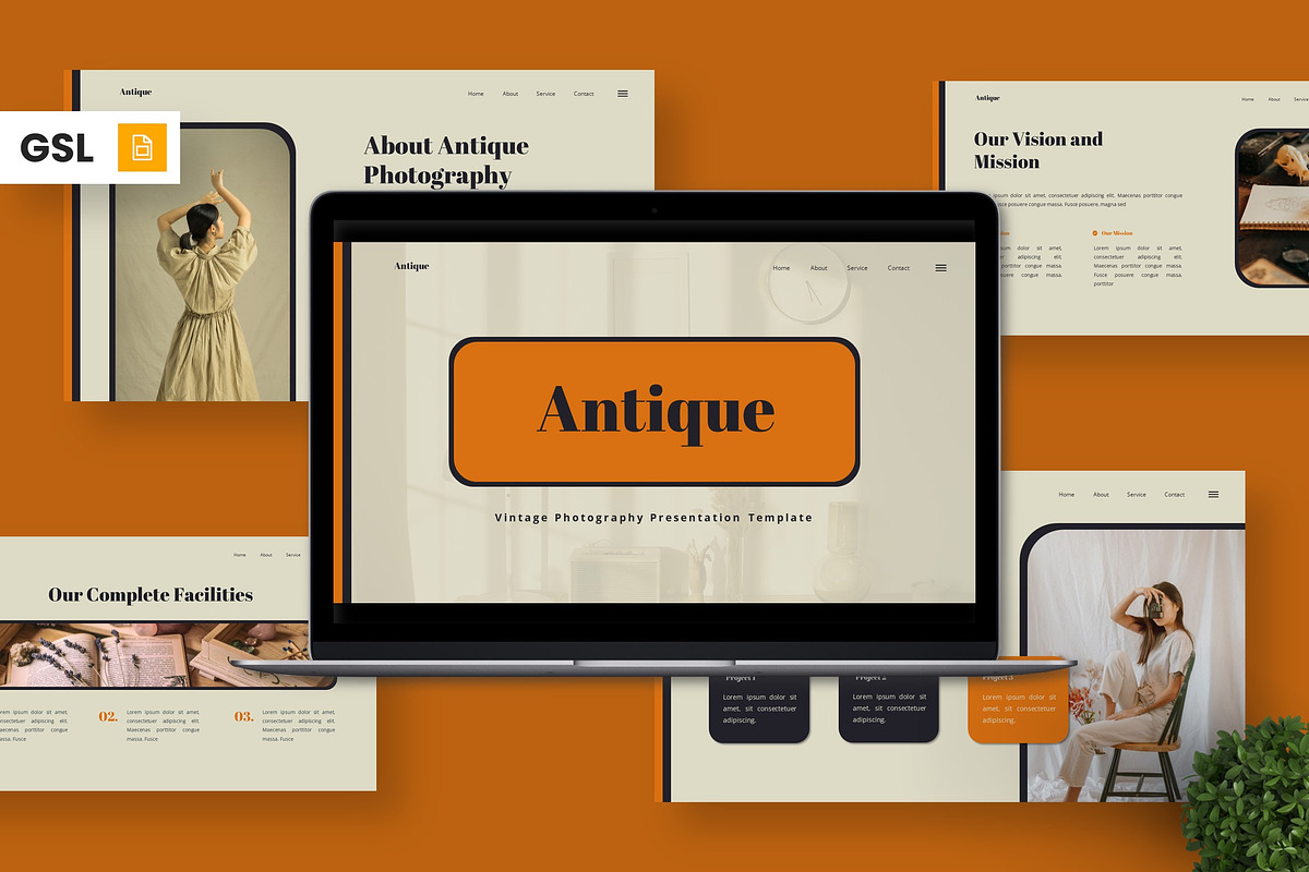 Antique - Google Slide Templates, a Presentation Template by Deepslide Studio (Photo 1 of 6)