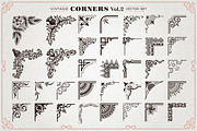35 Vector Vintage Style Corners Set, a Background Graphic by Digiselector Design Goods (Thumbnail 2 of 2)