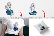 Mermaid on Rock Clipart, a Graphic by Artnoy (Thumbnail 3 of 5)