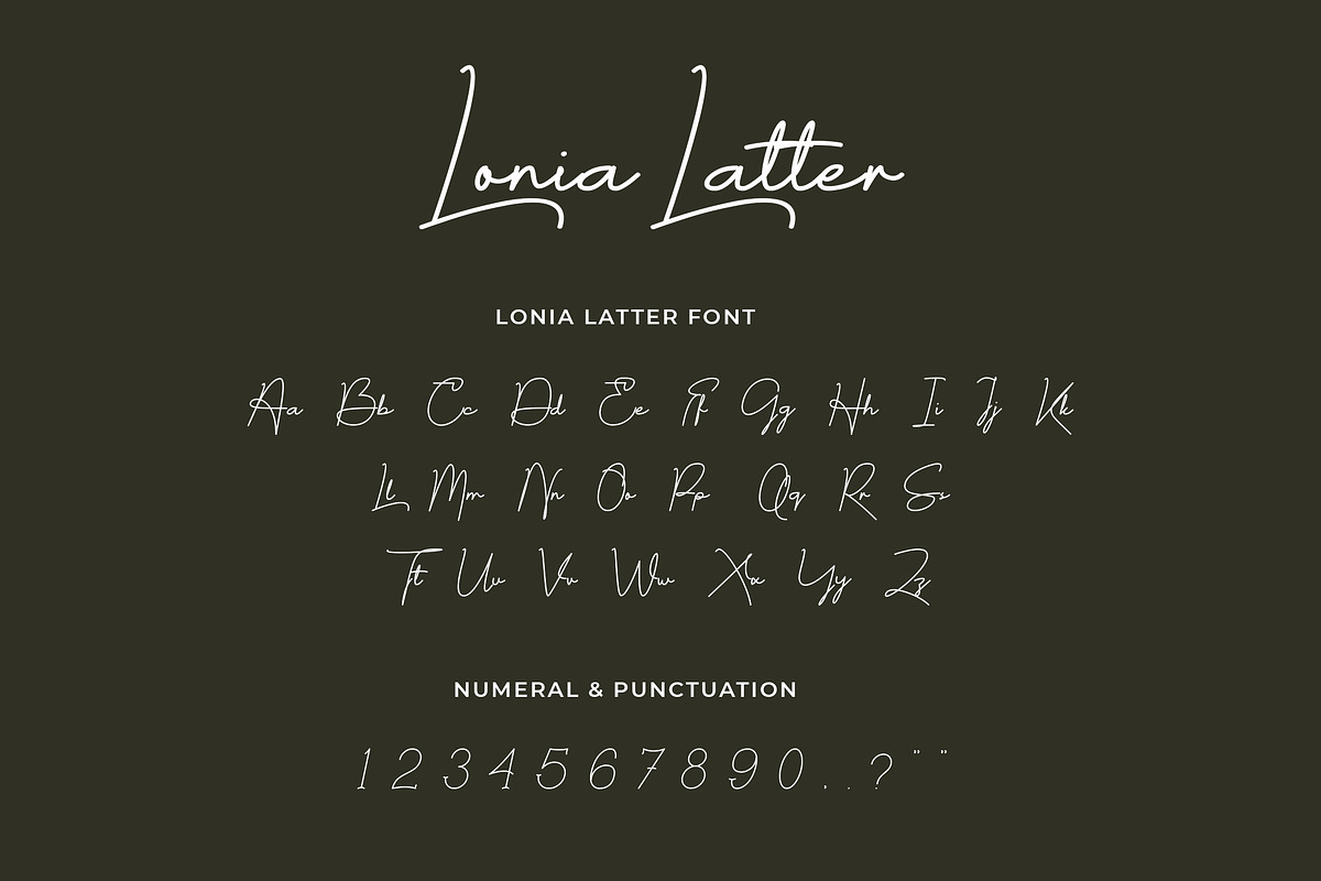 Lonia Latter Signature Font, a Script Font by UICreative (Photo 2 of 5)