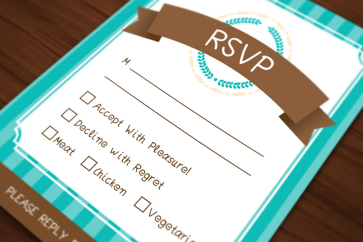 Wedding Invitations Set - Turquoise, an Invitation Template by Elegrad Design Agency (Photo 4 of 12)