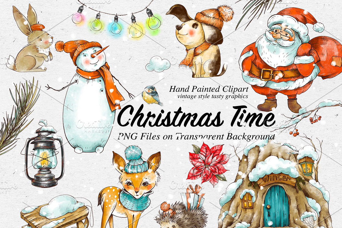 Christmas mood collection, an Animal Illustration by Belusuab (Photo 1 of 13)