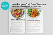 Keto Recipes Cookbook CANVA template, a Templates & Theme by DeLaGranSiete (Thumbnail 9 of 10)