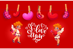 Happy Valentine day greeting, a Seasonal Illustration by Vector Tradition