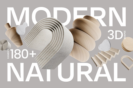 180+ Modern Natural 3D illustrations, an Object Graphic by assetpro.design