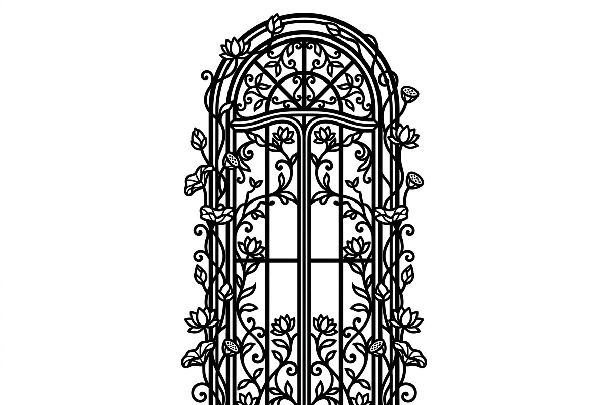 50 Floral French Window Ornament, a Decorative Illustration by Amazin_art (Photo 16 of 24)