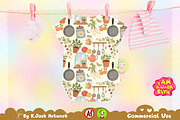 Whimsical Kitchen Harvest Seamless, a Background Graphic by K.JackArtwork (Thumbnail 5 of 8)