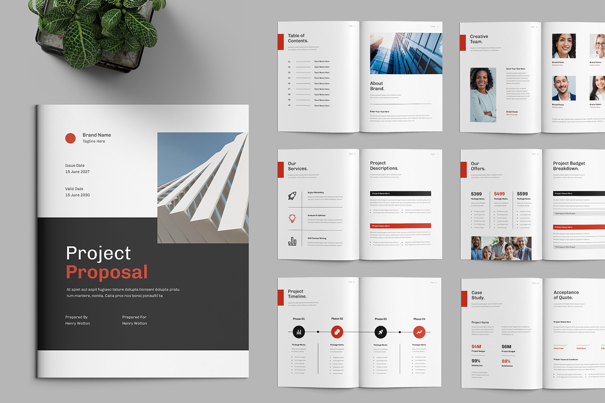 Project Proposal Brochure Template, a Brochure Template by ContestDesign (Photo 1 of 3)
