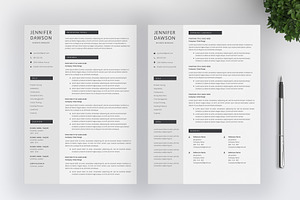 Resume Template Word / 4 Pages