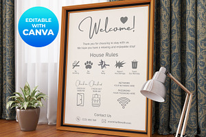 Vacation Rental Welcome Sign, a Marketing Template by M9 Design