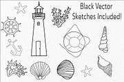 Aquatica watercolor ocean clipart, an Illustration by Inez Jestine (Thumbnail 4 of 5)