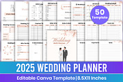 2025 Wedding Planner Canva Template, a Stationery Template by Mustafiz (Thumbnail 1 of 6)