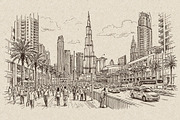 Dubai City Hand Drawn Vectors, a Decorative Illustration by Alara Studio (Thumbnail 2 of 9)