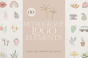 Retro logo elements & templates, a Branding & Logo Template by Michèle Kae (Thumbnail 1 of 10)