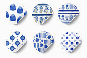 Cottagecore farmhouse Blue Patterns, a Pattern Graphic by Pattern Whimsy (Thumbnail 3 of 8)