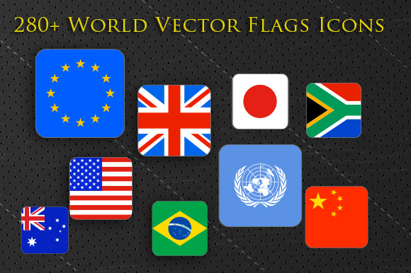 280 World Flags Squared Icons