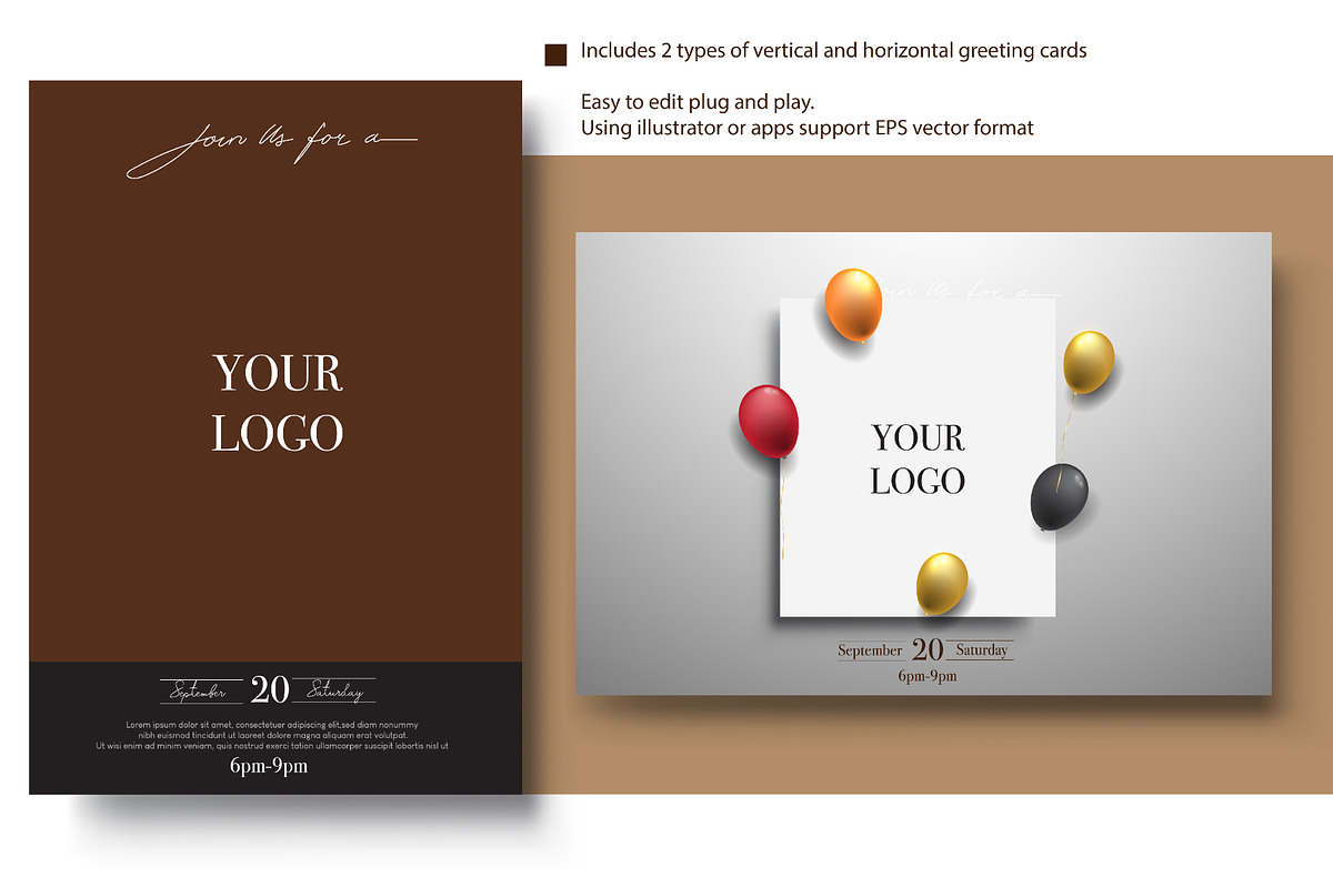 Anniversary Gold Logo, Greeting Card, an Invitation Template by OtpirusGraphic (Photo 4 of 5)