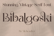 Bibalgoski | Modern Serif Font, a Serif Font by MchCrafter (Thumbnail 1 of 15)
