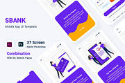 SBank Banking Wallet App UI Kit, an App Template by RiveupDigital (Thumbnail 1 of 7)