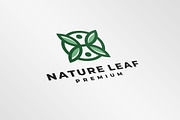 Natural Circle four leaf  icon logo, a Branding & Logo Template by mouze_art (Thumbnail 1 of 3)