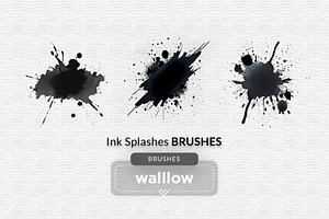 Watercolor Splashes Photoshop Brush