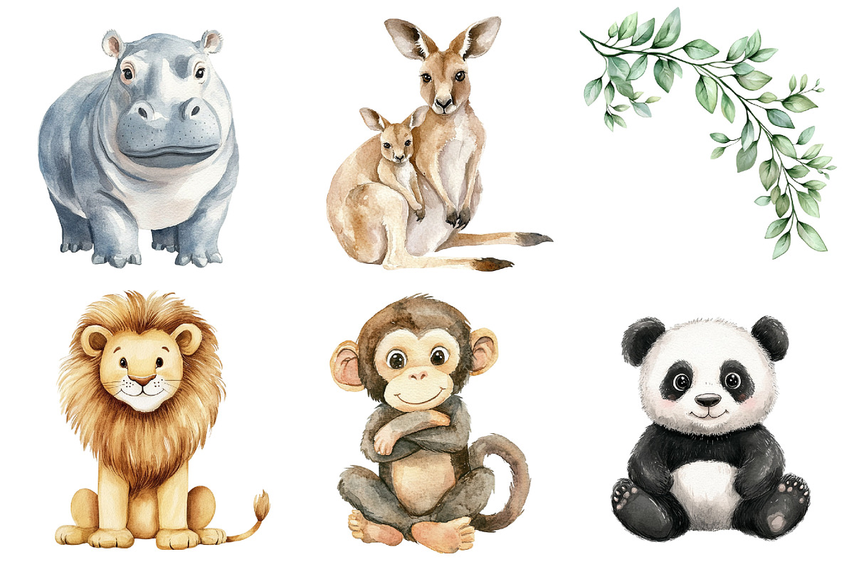 Cute Boho Baby Safari Animals, an Illustration by CitraGraphics (Photo 3 of 5)