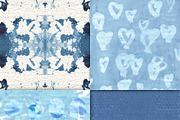 16 Indigo/Shibori Watercolour Papers, a Pattern Graphic by Liz Plummer (Thumbnail 3 of 6)