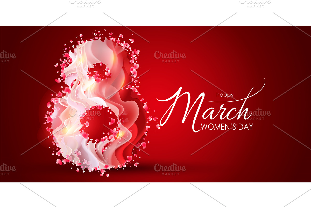 8 March Abstract wavy Floral, a Seasonal Illustration by Valenty