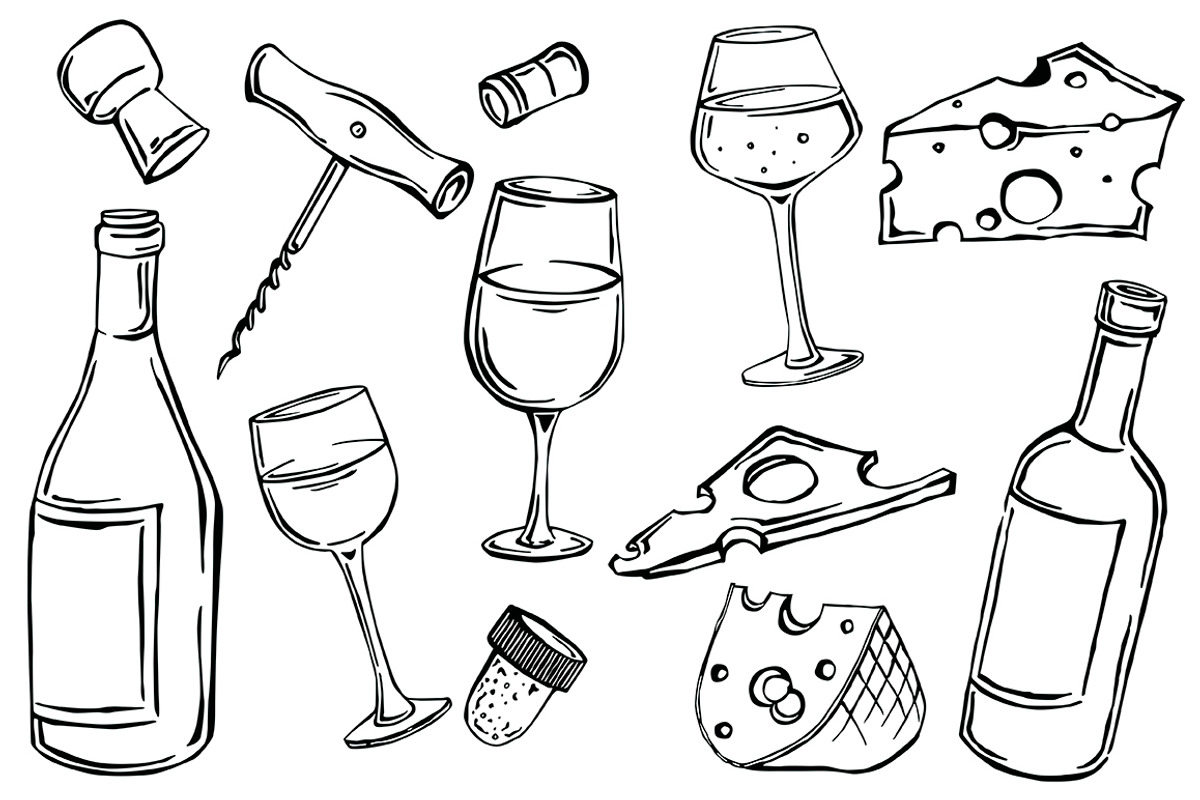 Vector wine, a Food Illustration by risovanya (Photo 2 of 5)