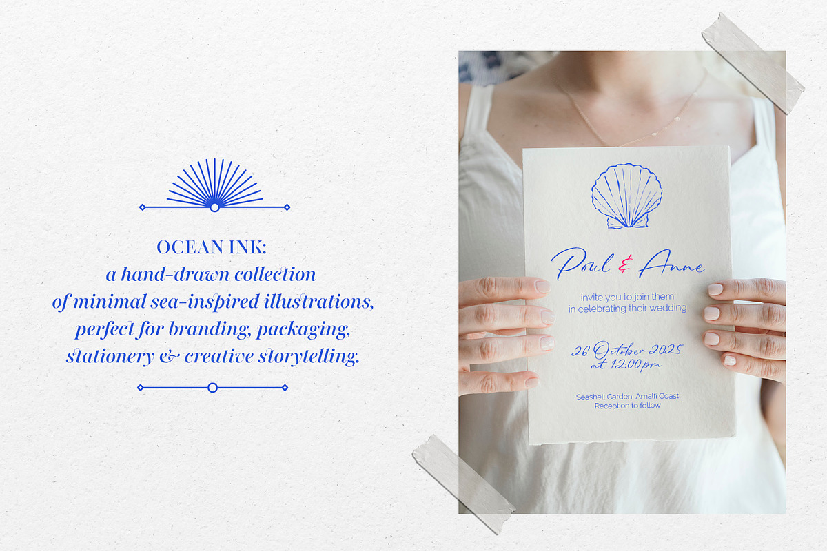 Ocean Ink – Hand-Drawn Illustration, an Object Graphic by Deveze Art & Co (Photo 2 of 6)