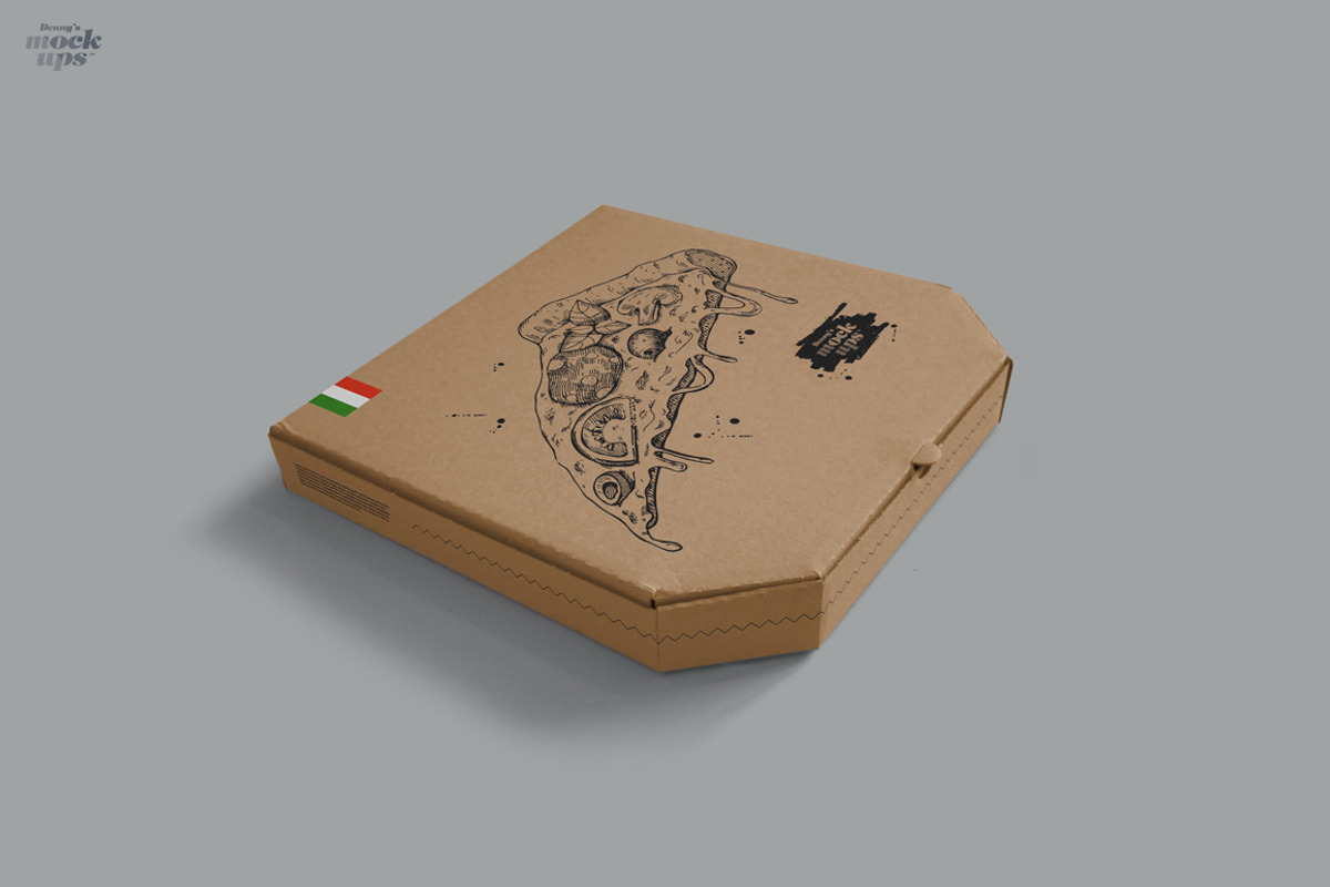 Pizza Box Mockup, a Product Mockup by Denny's Mock-ups (Photo 3 of 12)