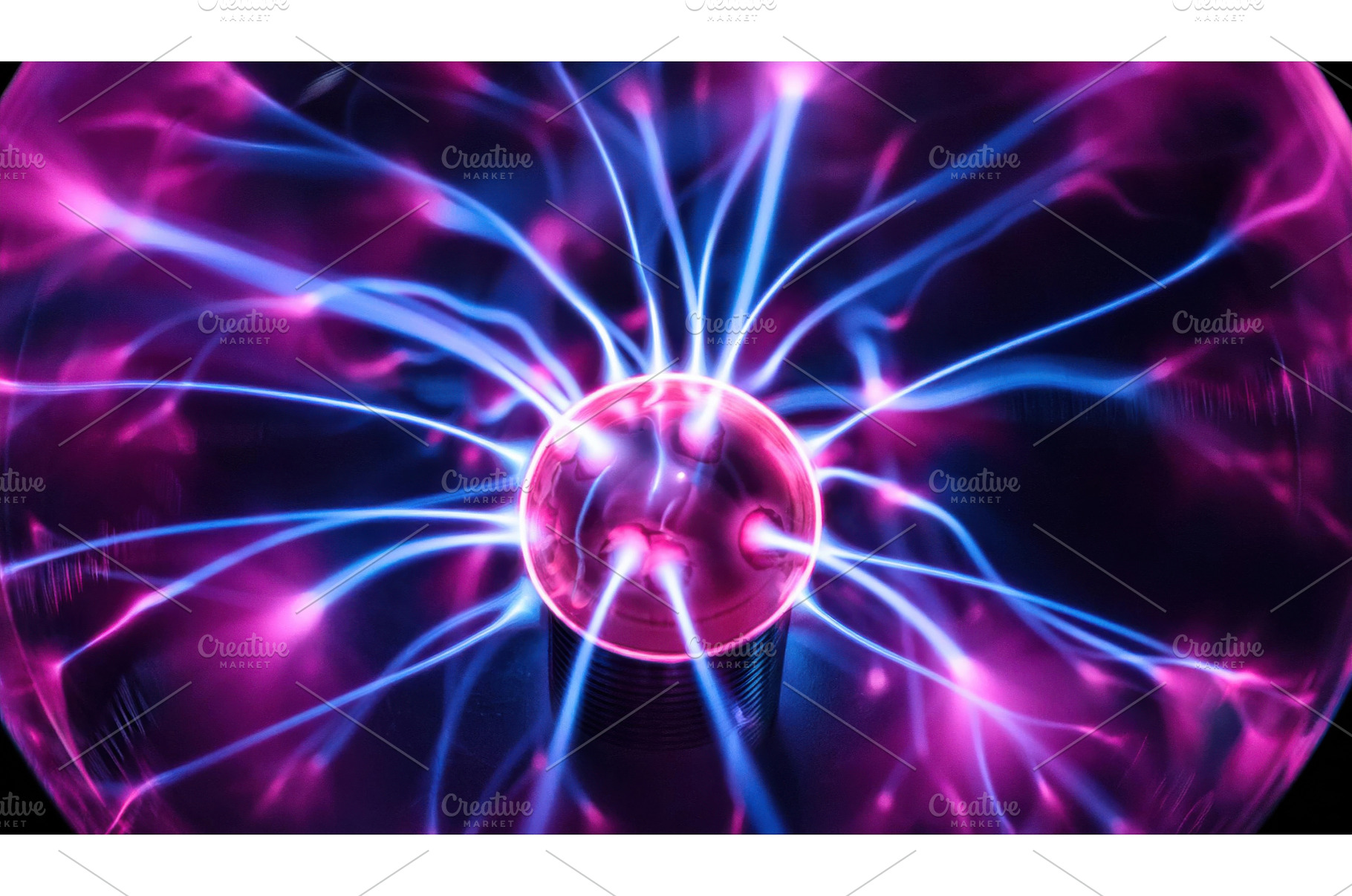 A plasma ball emitting vibrant blue, an Abstract Photo by Igor Tichonow