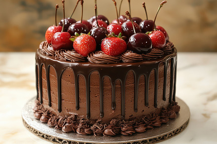 Delicious Chocolate Cake Topped with, a Background Photo by Pixeness