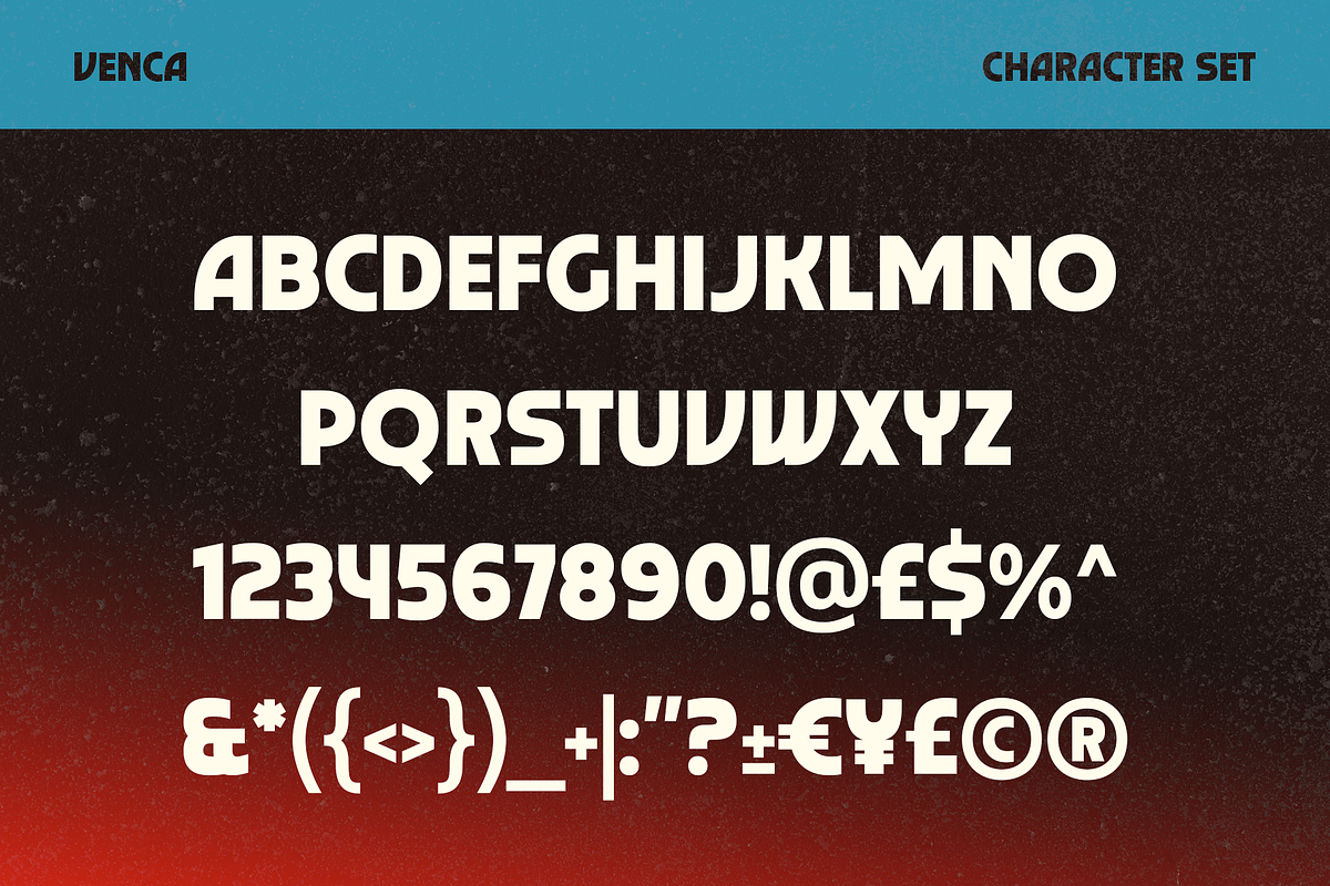 Venca – Bold Casual Font, a Sans Serif Font by Drizy (Photo 3 of 8)