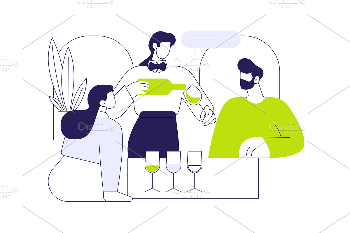 Wine tasting isolated cartoon vector, a Person Illustration by Visual Generation
