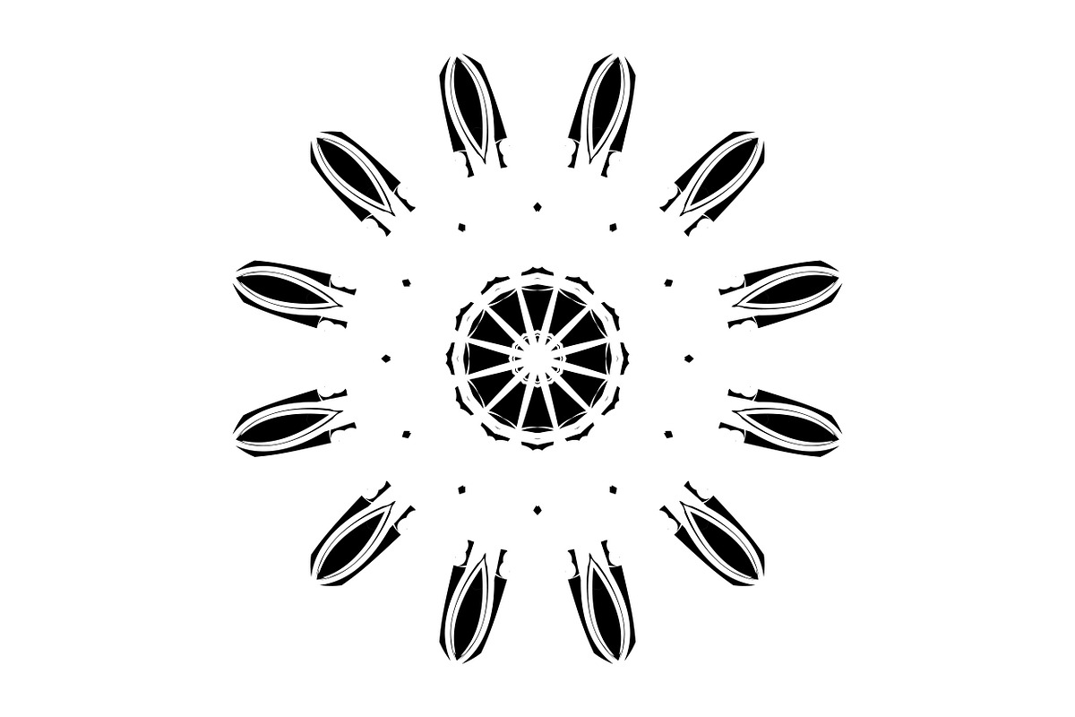Modern Black and White Mandala Pack, a Decorative Illustration by NJ Himel (Photo 40 of 101)
