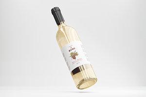 White Wine Bottle Mockup, a Product Mockup by Se٧enStudio