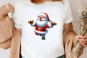 Watercolor Funny Santa Claus Clipart, an Illustration by Canvas Craft (Thumbnail 7 of 8)