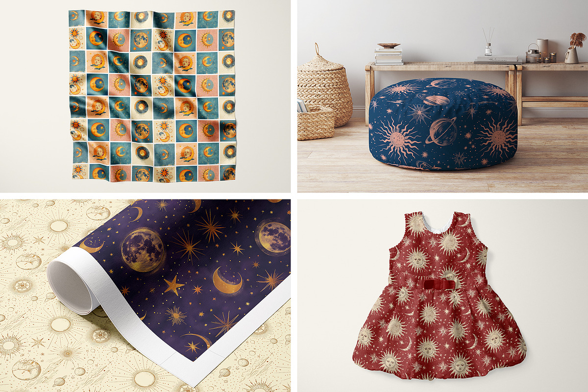 Celestial Patterns and Art Prints, a Pattern Graphic by Ninterints (Photo 14 of 19)