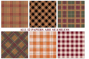 Autumn Plaid Digital Paper