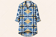 Morocco Blue and White Patterns, a Pattern Graphic by Canvas Craft (Thumbnail 8 of 9)