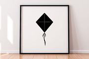 Kite Silhouette SVG #2, an Object Illustration by newminddesign (Thumbnail 5 of 5)