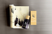Violet Glass Cosmetic Bottle Mock-up, a Cups & Container Mockup by pmvch (Thumbnail 14 of 20)