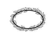 Botanical Oval Wreath Frame Bundle, an Illustration by Designer_Momina (Thumbnail 51 of 51)