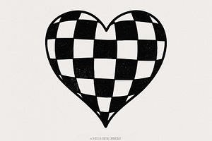 Checkered Heart PNG, Valentines Day, an Illustration by SharpMarketplace