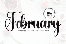 February | Script Font