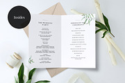 Folded Wedding Program Template, an Invitation Template by Alice Bluefox (Thumbnail 2 of 9)