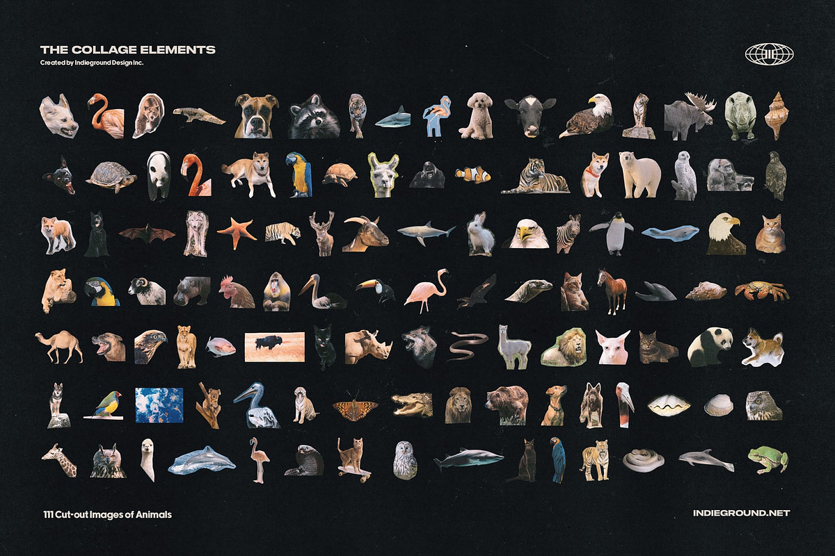 1500+ Collage Elements Creator Kit, an Object Graphic by