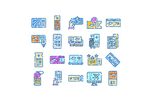 Air travel flight ticket boarding, an Object Graphic by pikepicture